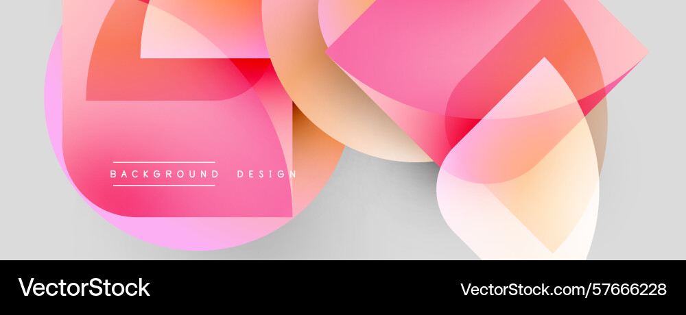 Abstract geometric shapes overlap creating Vector Image