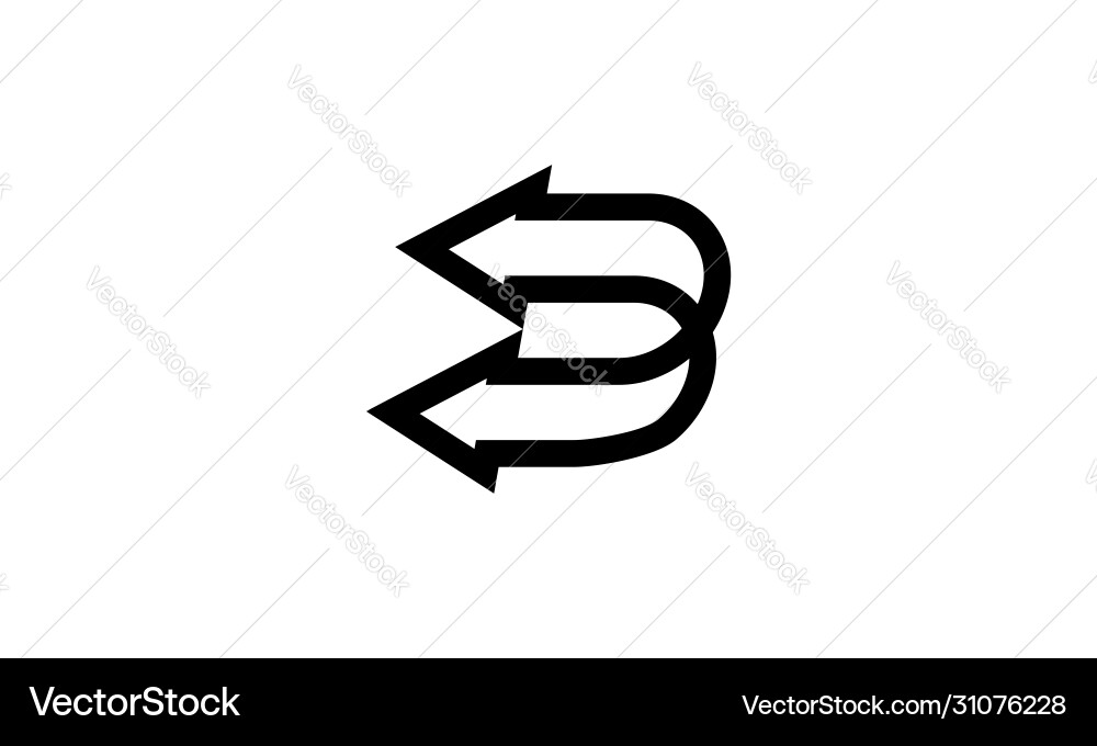 Arrow Initial D/B Logo Concept vector image