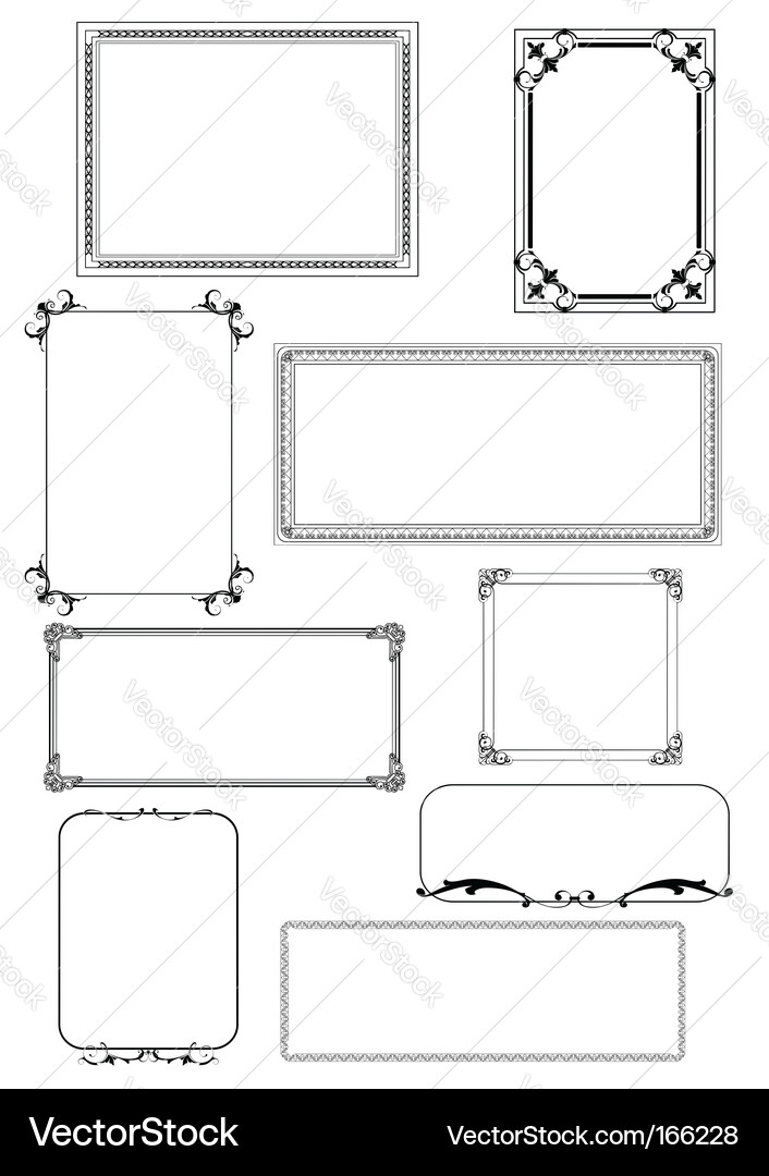 Elegant Frames and Borders Vector Image
