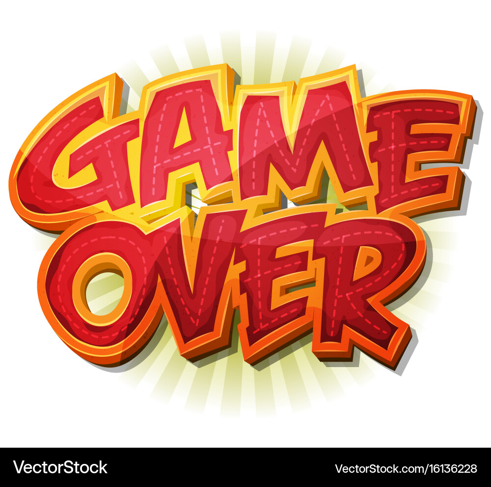 Game Over Icon - Pixel Art Style vector image