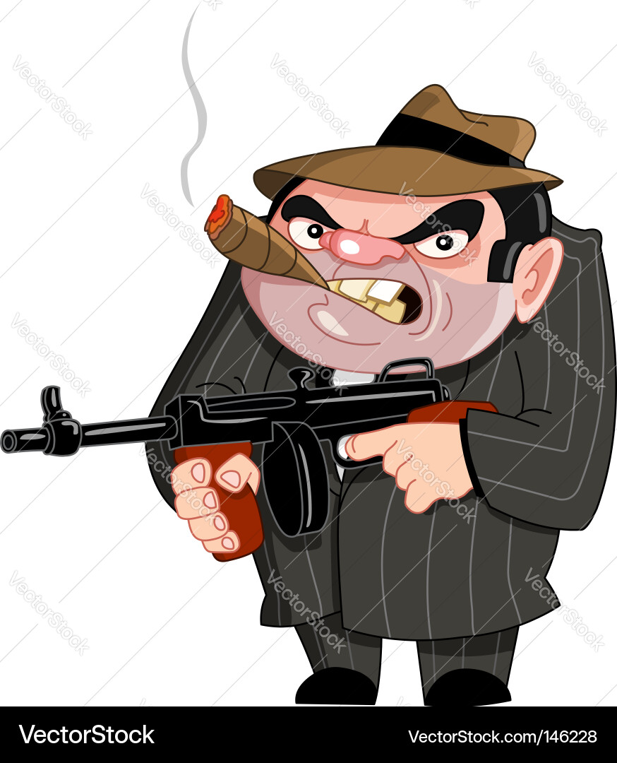 Clipart Woman Gangster - Gangster Male Cartoon Character, HD Png Download -  kindpng, image size:874x1080