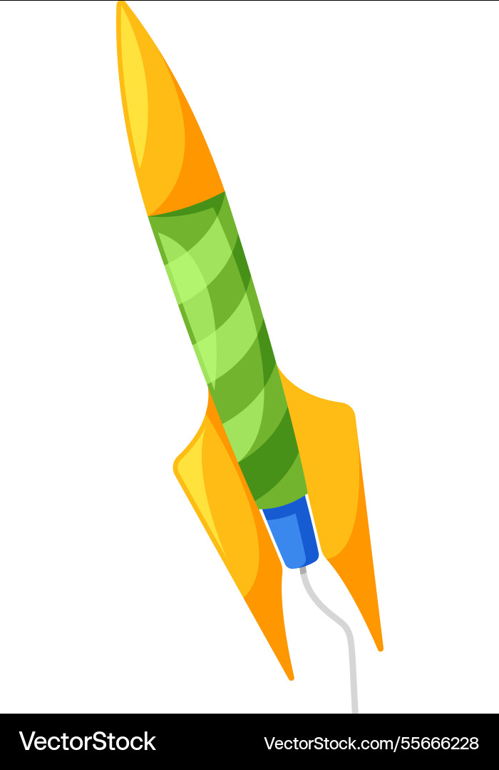 Rocket firecracker pyrotechnics item vector image