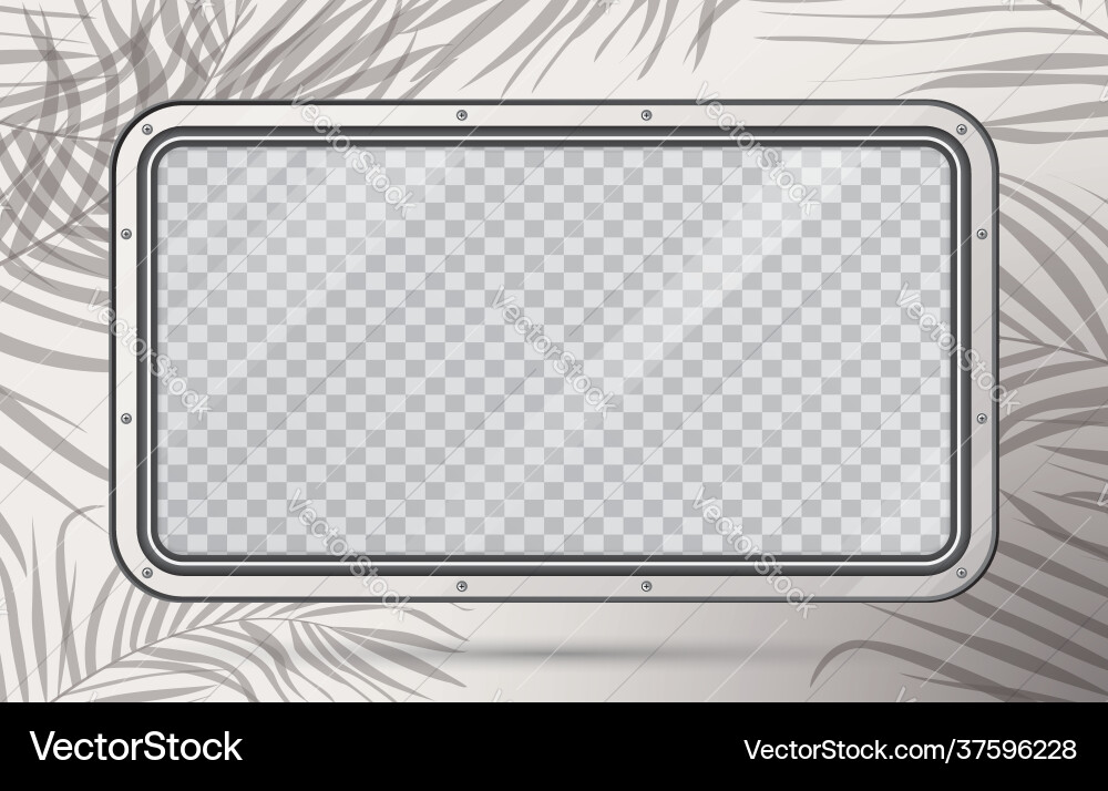 Train window with checkered copy space and shadow Train window with checkered copy space and shadow Vector Image