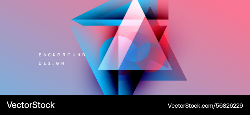 Abstract geometric design triangles overlap Abstract geometric design triangles overlap vector image