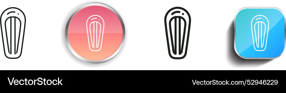 Clip icon thin linear regular and button style vector image