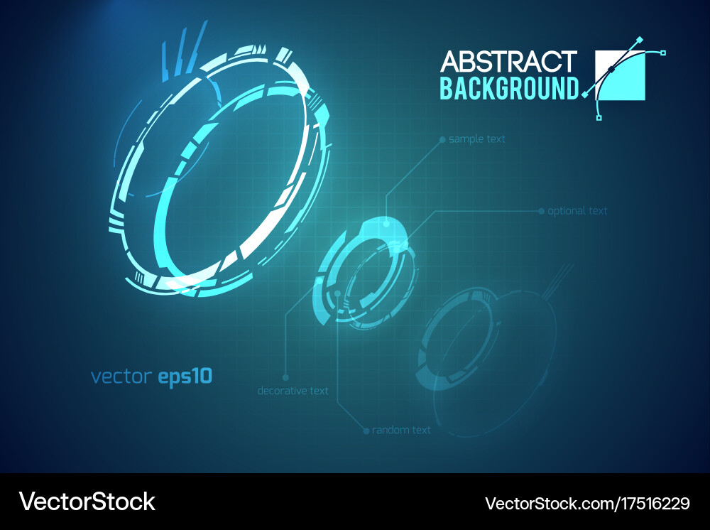 Digital Interface Template vector image