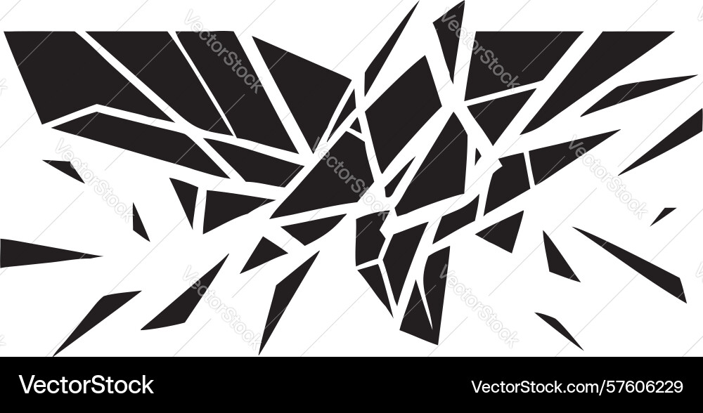Dynamic abstract shattered glass pattern Vector Image