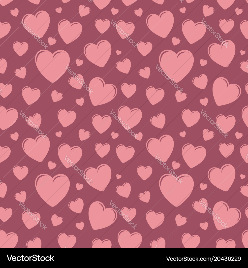 Heart Seamless Pattern Vector Image
