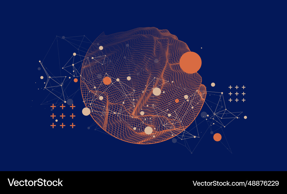 Modern science technology abstract background vector image