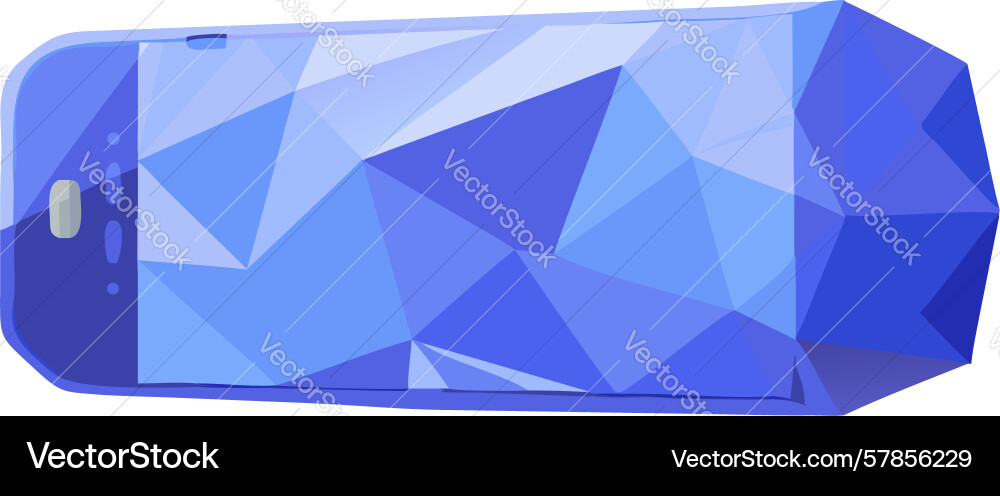 Tablet device abstract polygonal display icon Vector Image