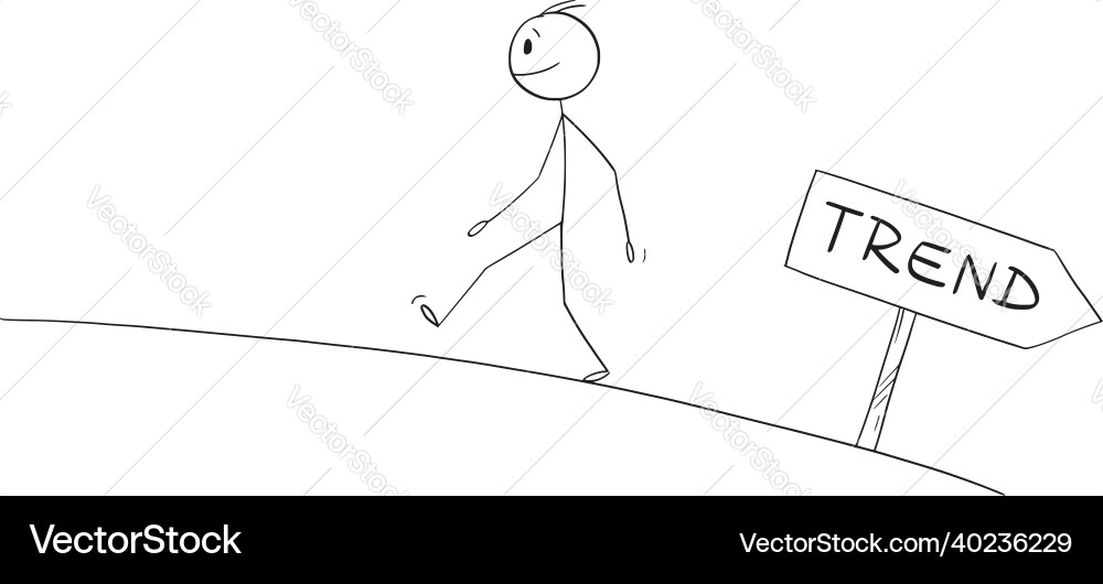 Trader Against the Trend Vector Image