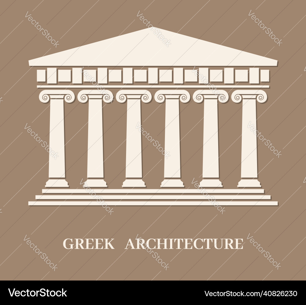 Ancient greek architecture with columns Ancient greek architecture with columns vector image