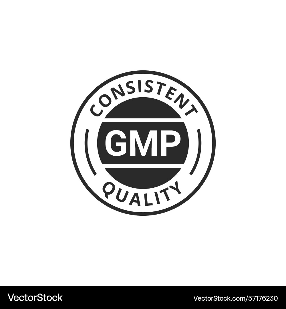 Gmp consistent quality badge icon images vector image