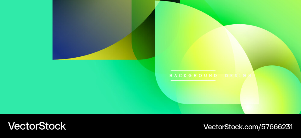 Abstract fluid shapes overlap creating vibrant Vector Image