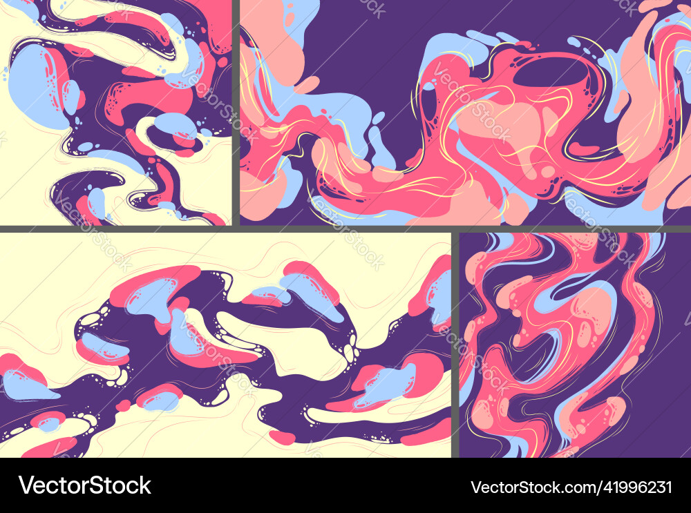 Abstract Liquid Flow Patterns vector image