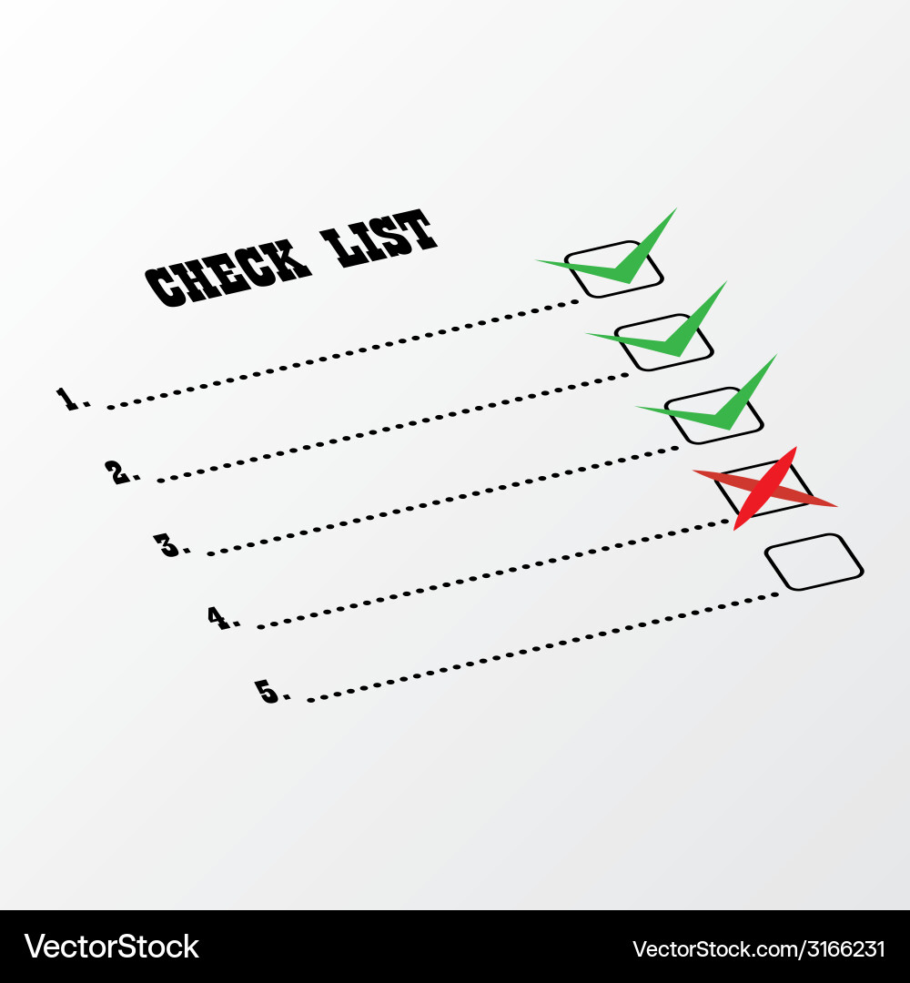 Check list perspective Vector Image