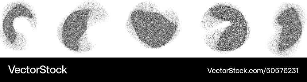 Collage with pattern of circles dots and pixels Vector Image