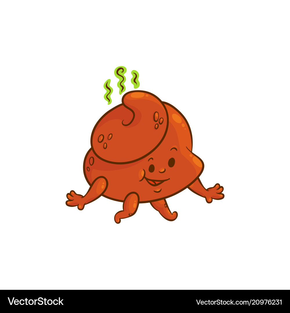 Flat poop running Vector Image