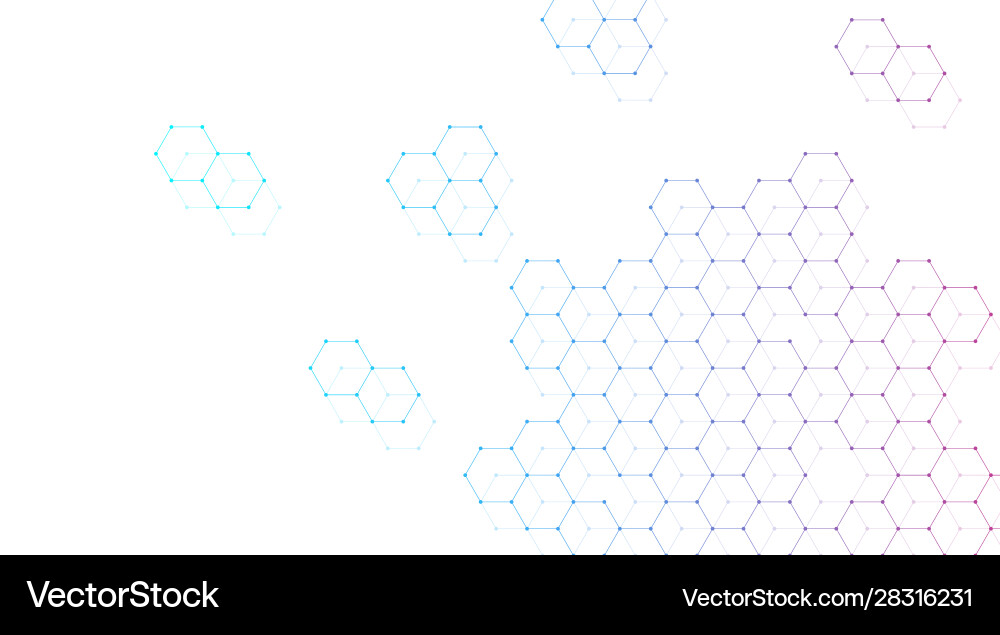 Hexagonal Data Network Background vector image