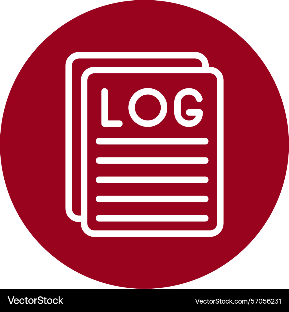 Log line circle style icon design vector image