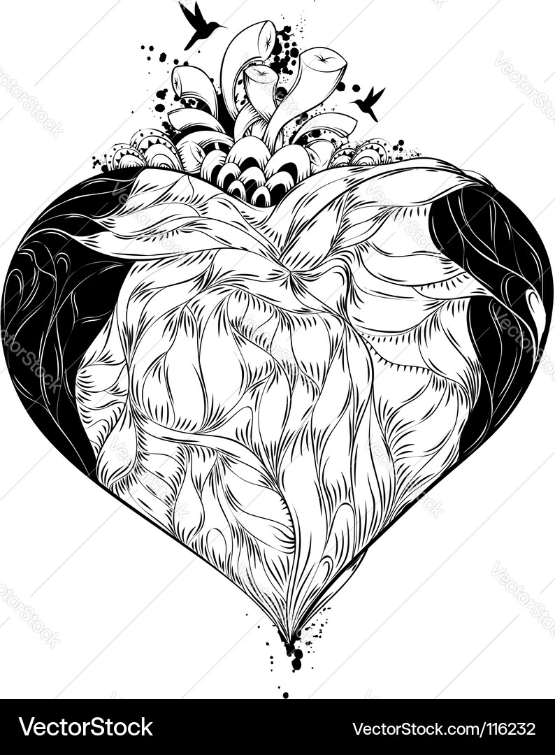 Abstract Heart Pattern Vector Image