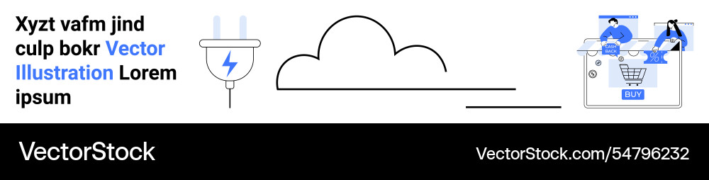 Cloud computing infrastructure with power Cloud computing infrastructure with power Vector Image