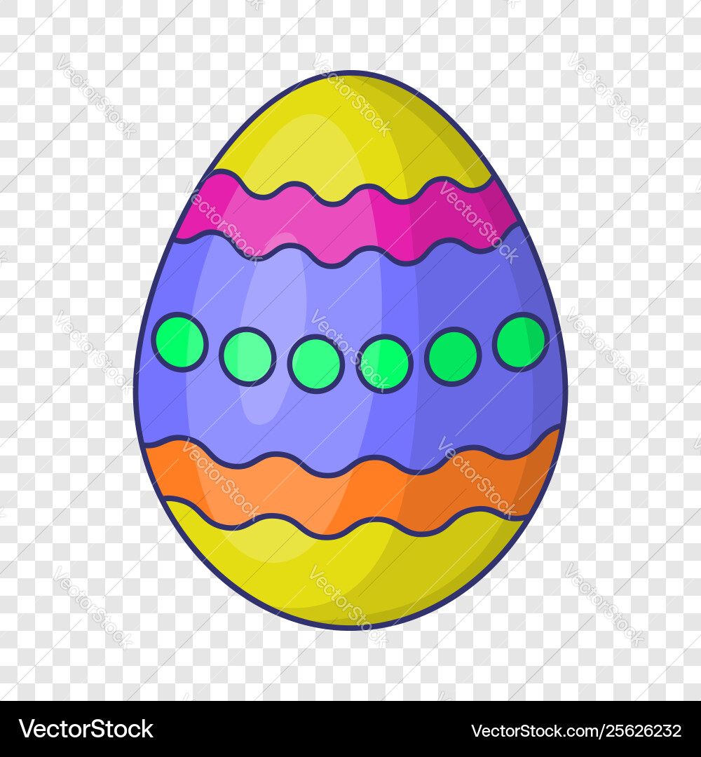 Easter egg icon cartoon style Royalty Free Vector Image