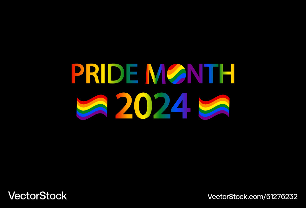 Express flag design for pride month 2024 text Vector Image
