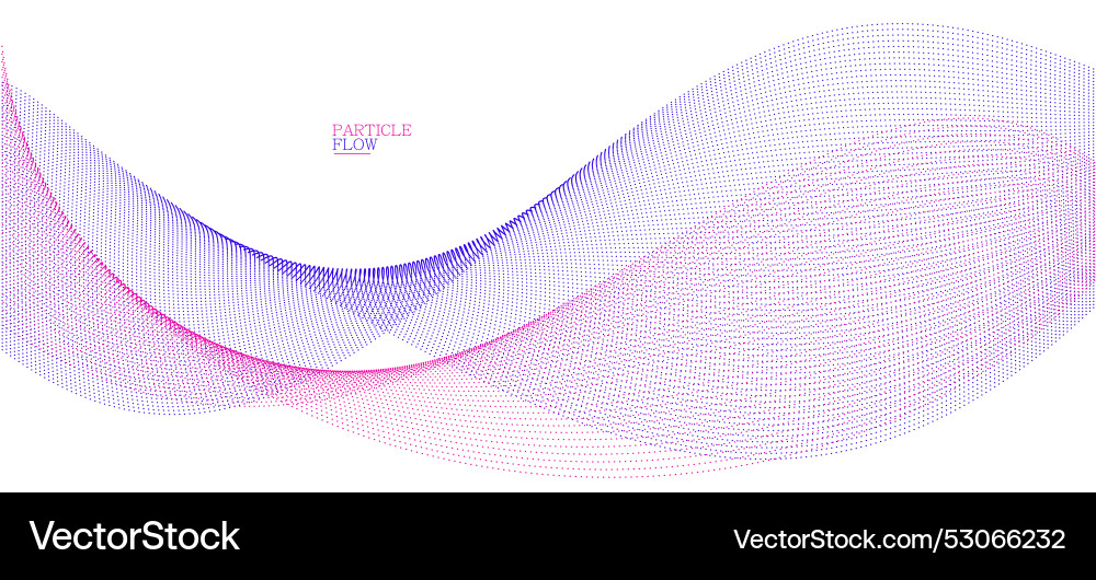 Smooth background with wave of flowing particles Smooth background with wave of flowing particles Vector Image