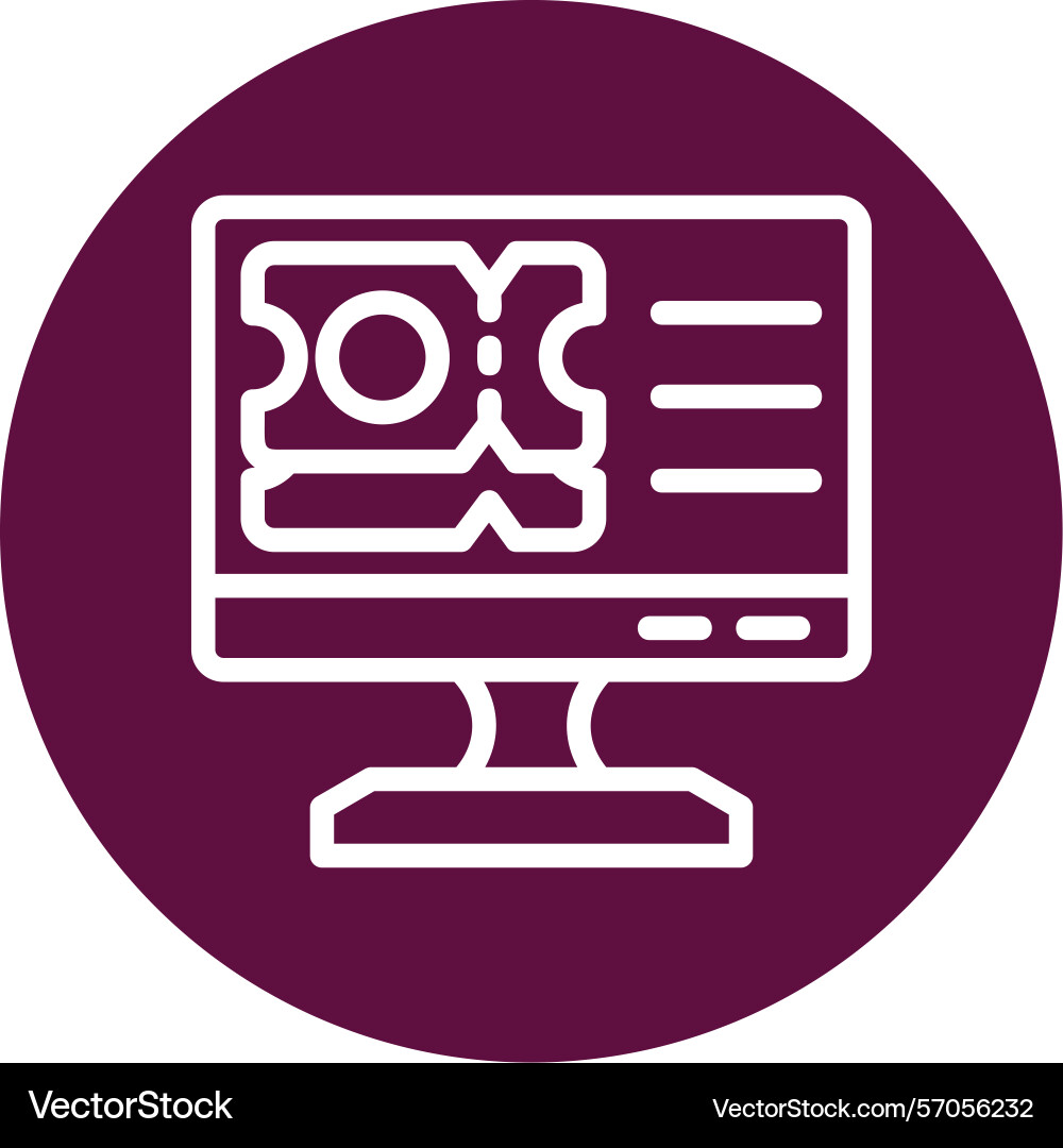 Ticketing line circle style icon design vector image