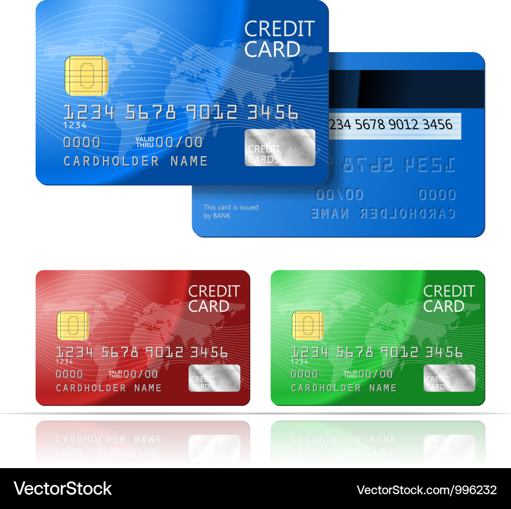 Two Sides of a Credit Card vector image