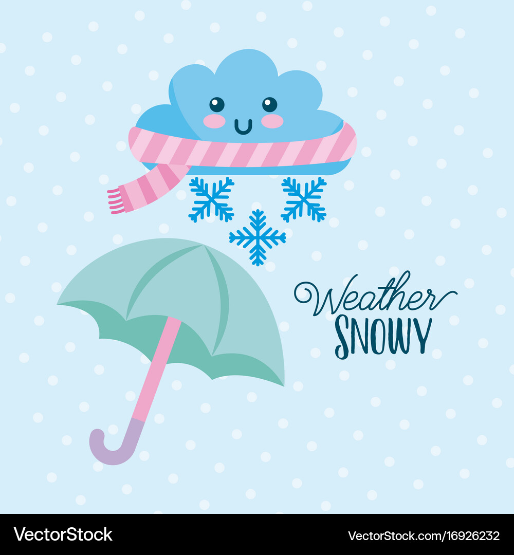 Weather snowy cartoon – Royalty-Free Vector | VectorStock, image size:1000x1080