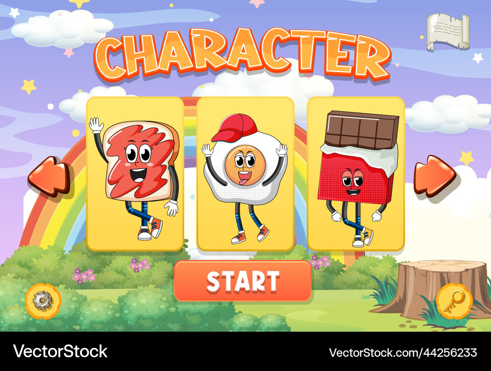A game background template with elements A game background template with elements vector image