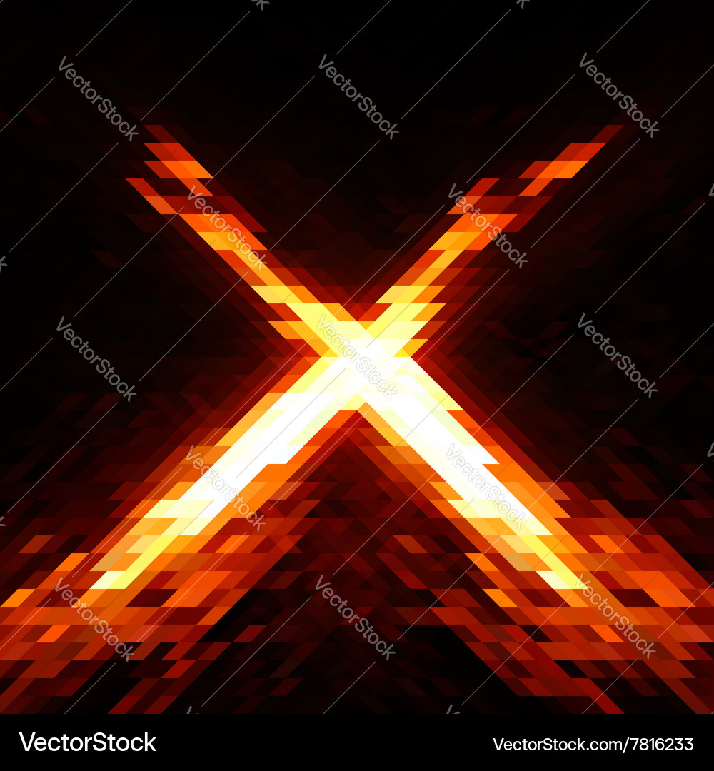 Abstract background with fiery rays Vector Image