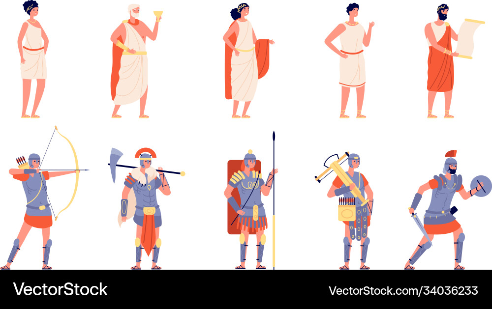 Ancient Roman Warriors Royalty Free Vector Image