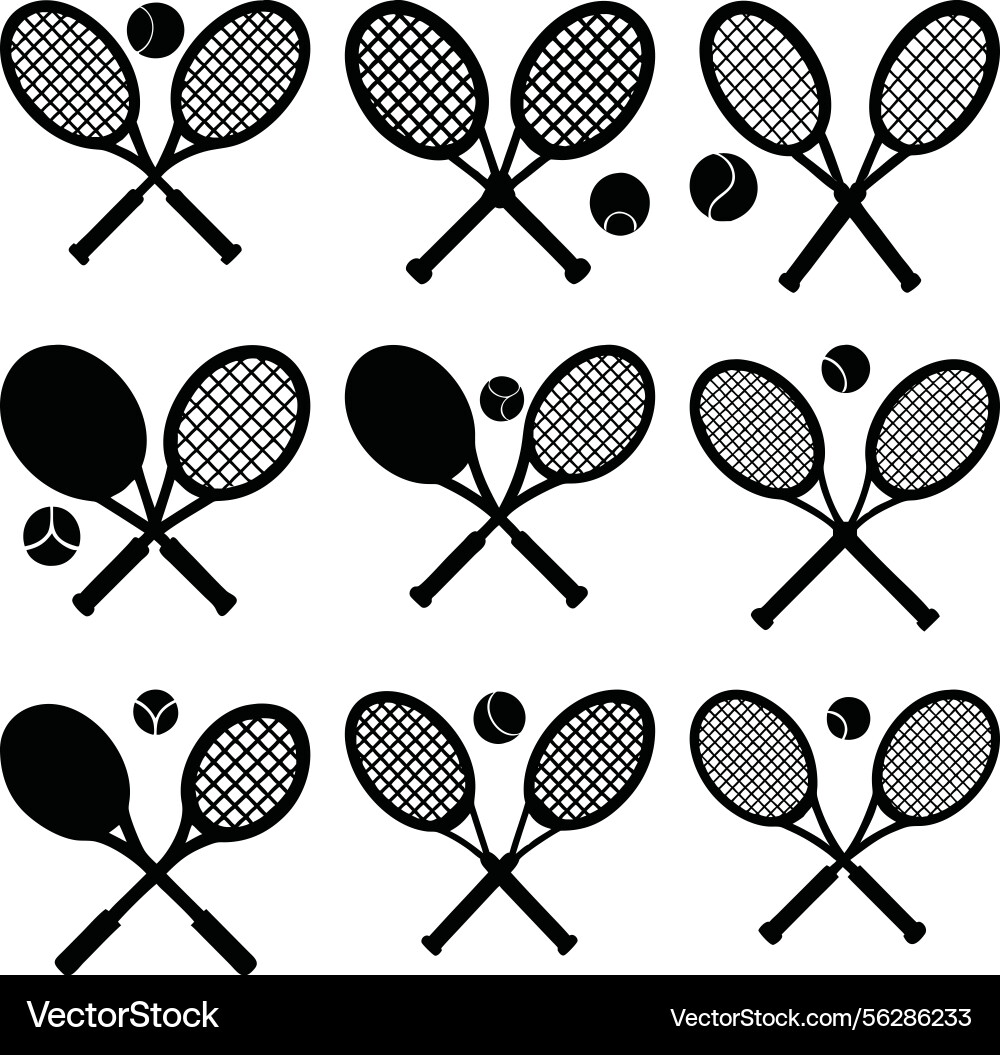 Features multiple arrangements of two crossed Features multiple arrangements of two crossed Vector Image