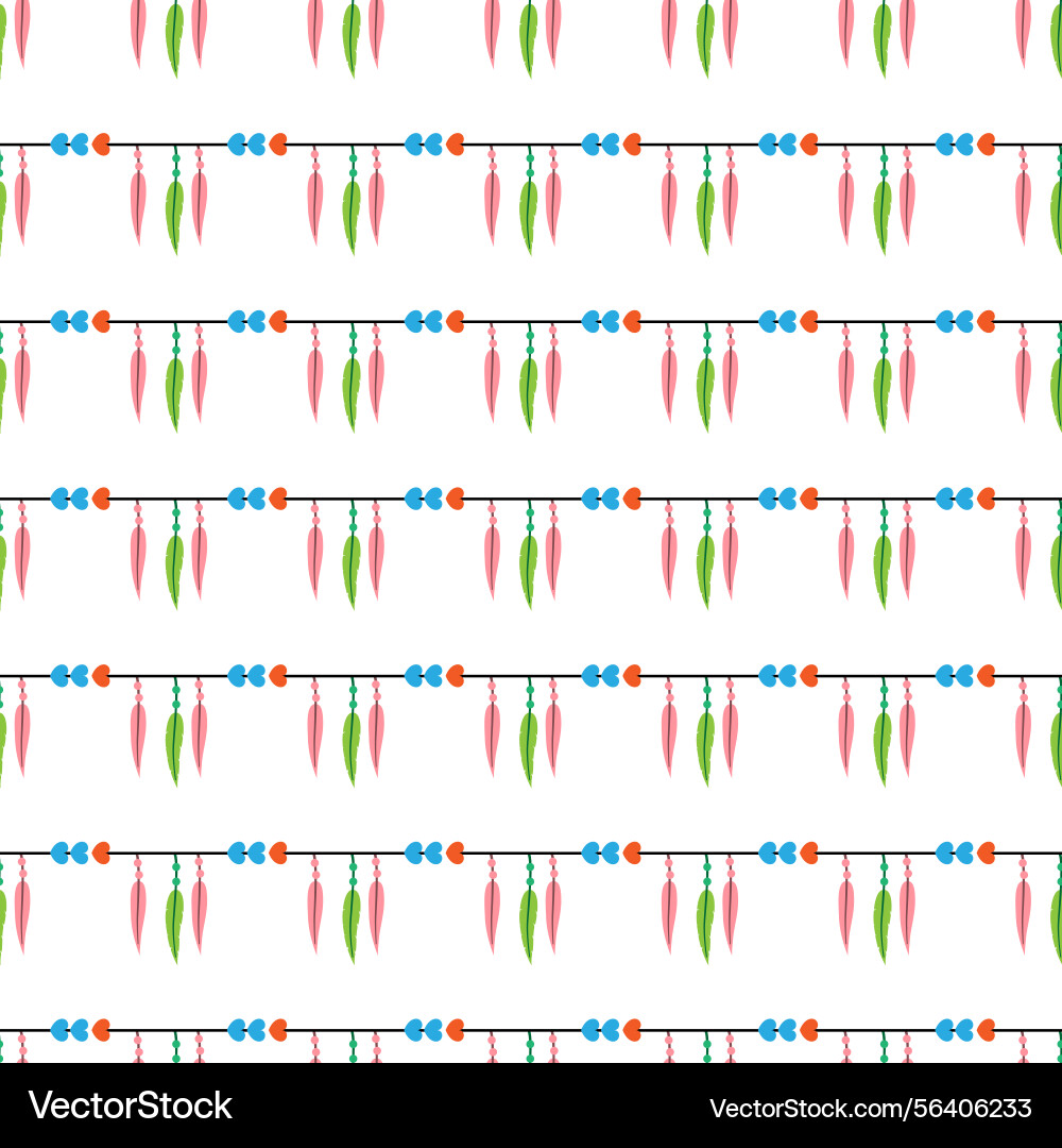 Seamless pattern with colorful hanging elements Vector Image