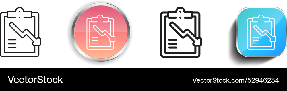Clipboard icon thin linear regular and button Clipboard icon thin linear regular and button vector image