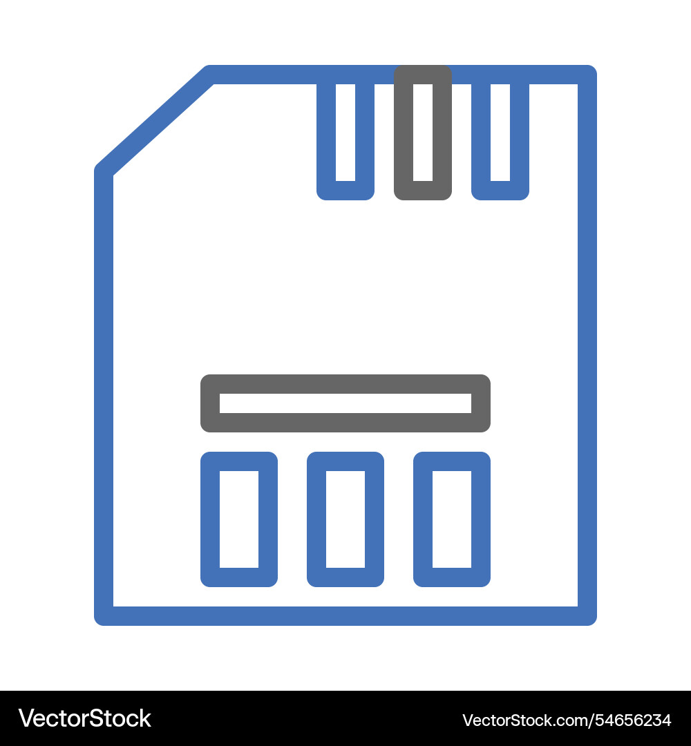 Floppy disk icon concept of data storage vector image
