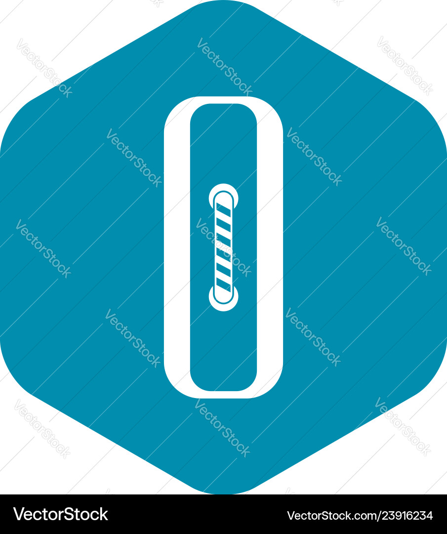 Sewn rectangular button icon simple style Sewn rectangular button icon simple style vector image