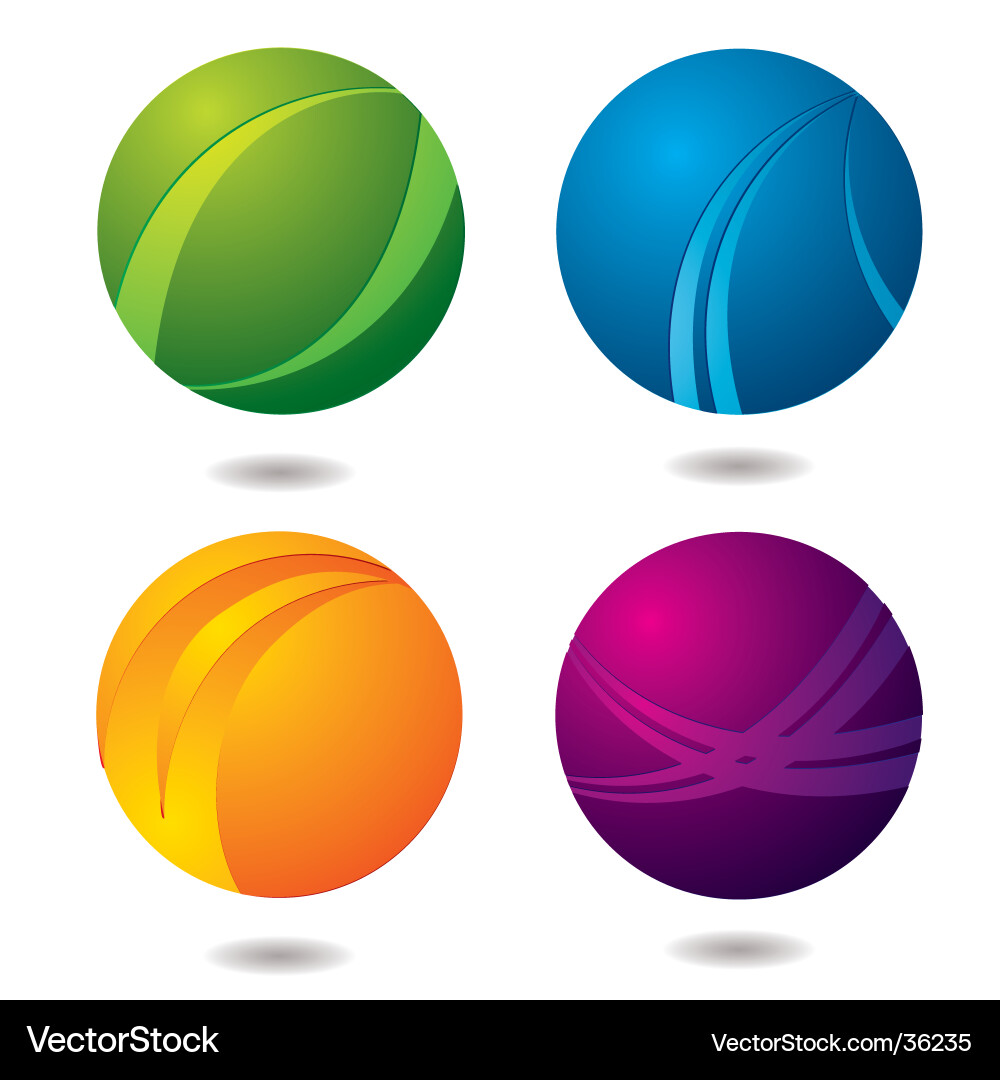 Abstract Buttons - Circular Shapes vector image