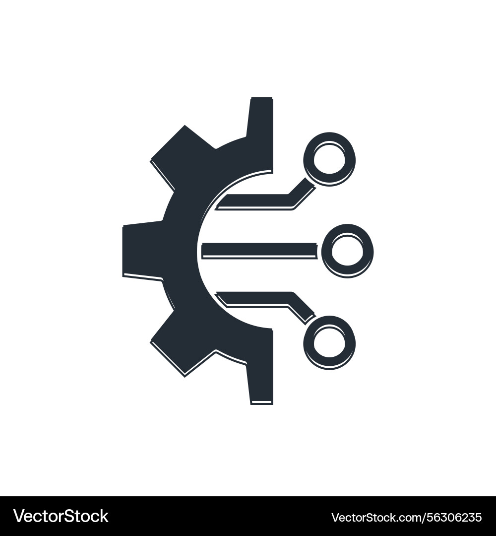 Black algorithm icon isolated on white background Vector Image