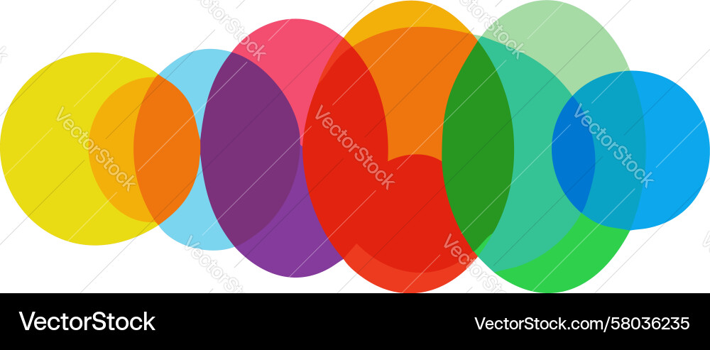 Dynamic Overlapping Circles Vector Image