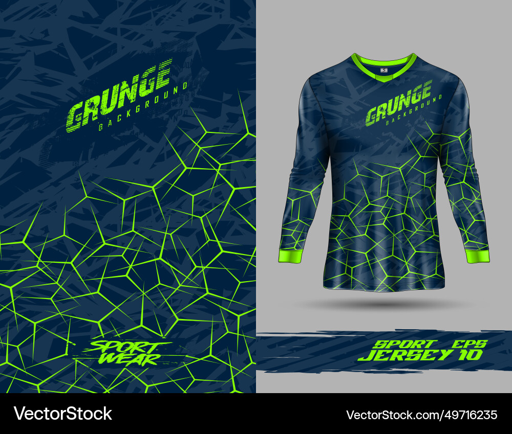 Extreme Sports Racing Jersey Template Vector Image