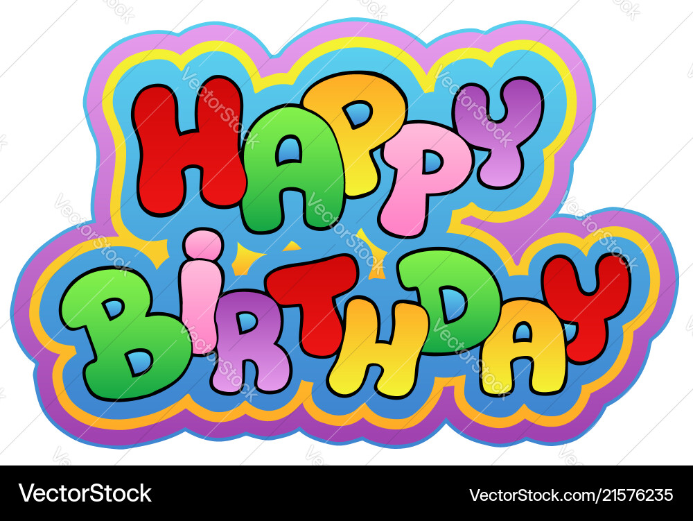 Happy birthday theme 1 Happy birthday theme 1 vector image