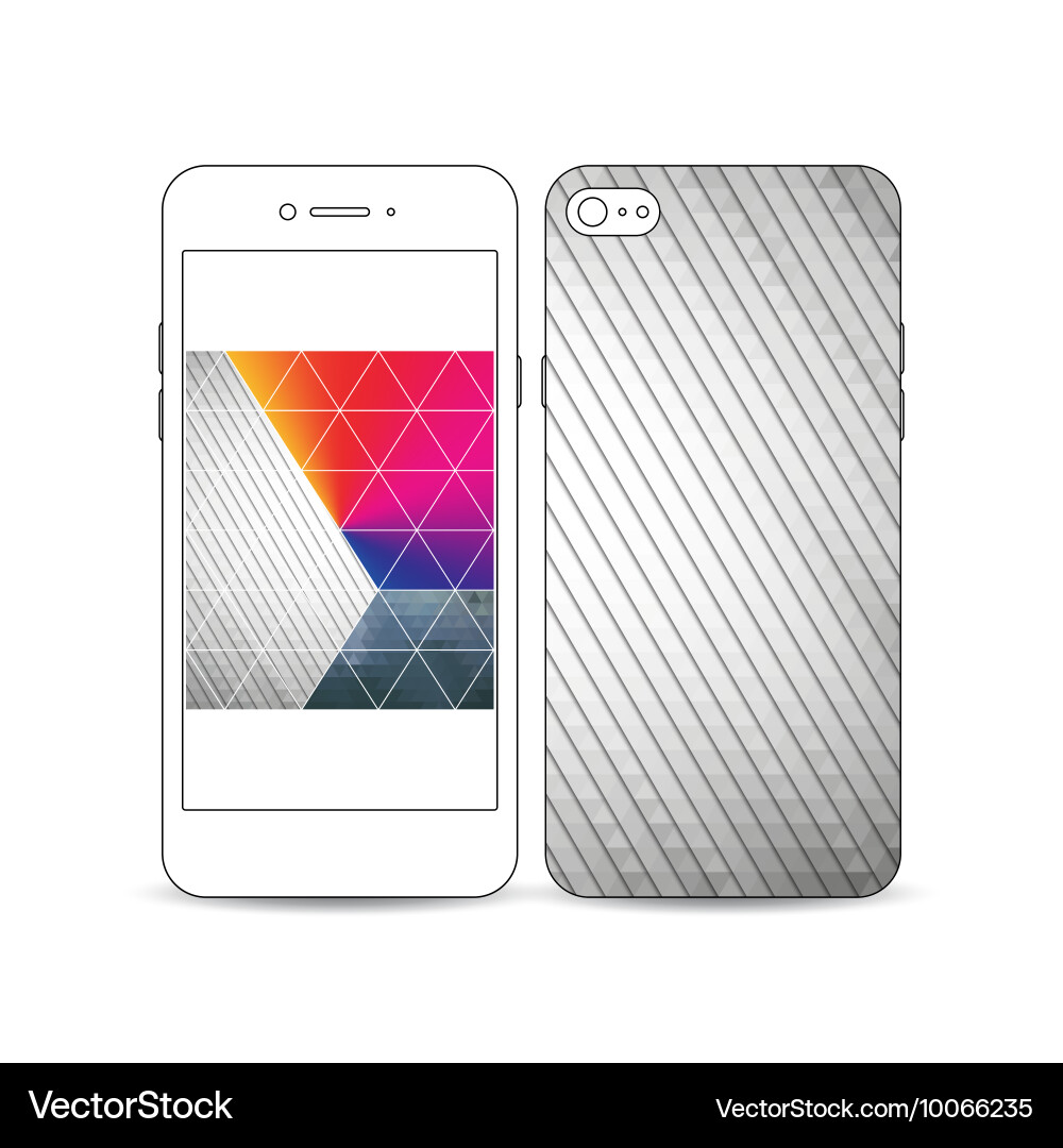 Mobile smartphone with an example of the screen Vector Image
