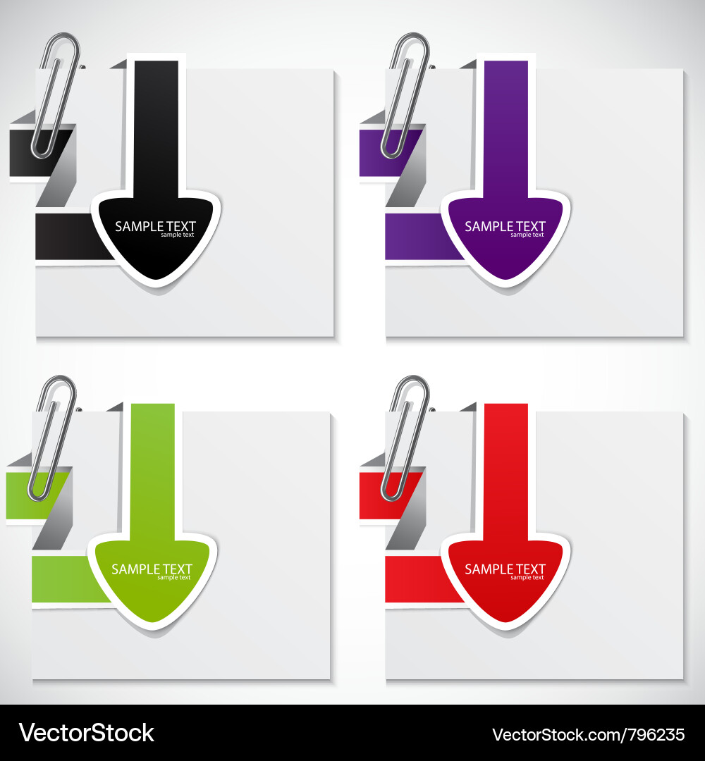 Paper Arrow Element Vector Image