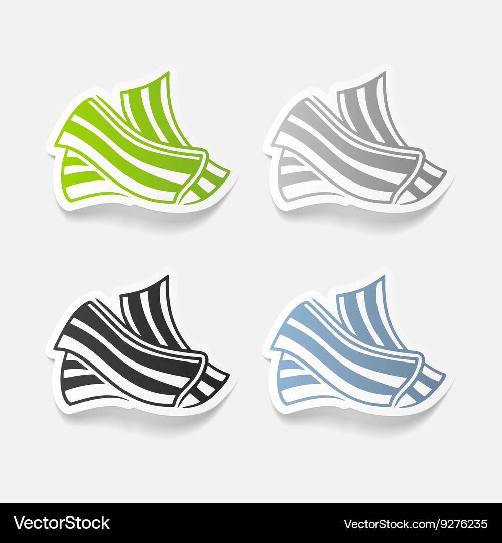 Realistic design element bacon Vector Image