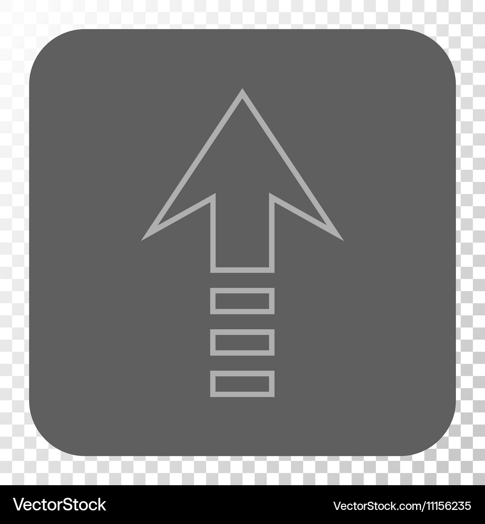 Send up rounded square button Vector Image