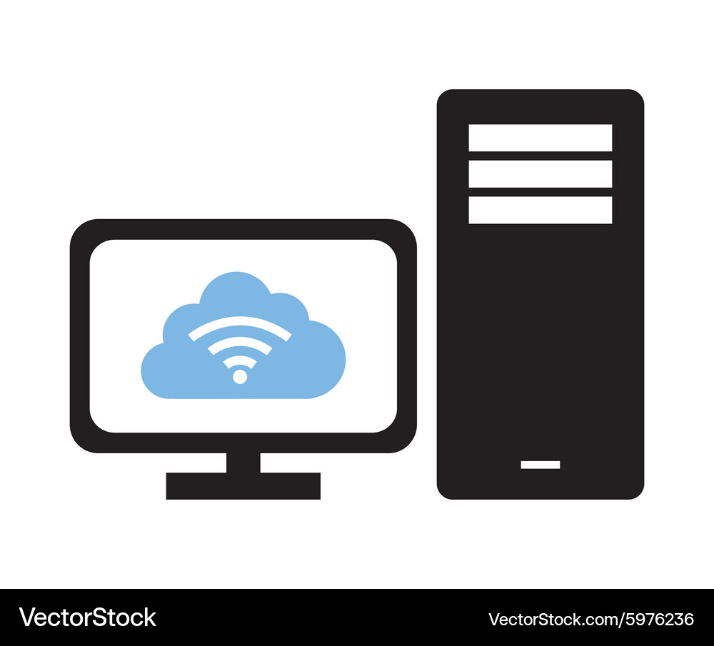 Cloud computing and hosting design Vector Image